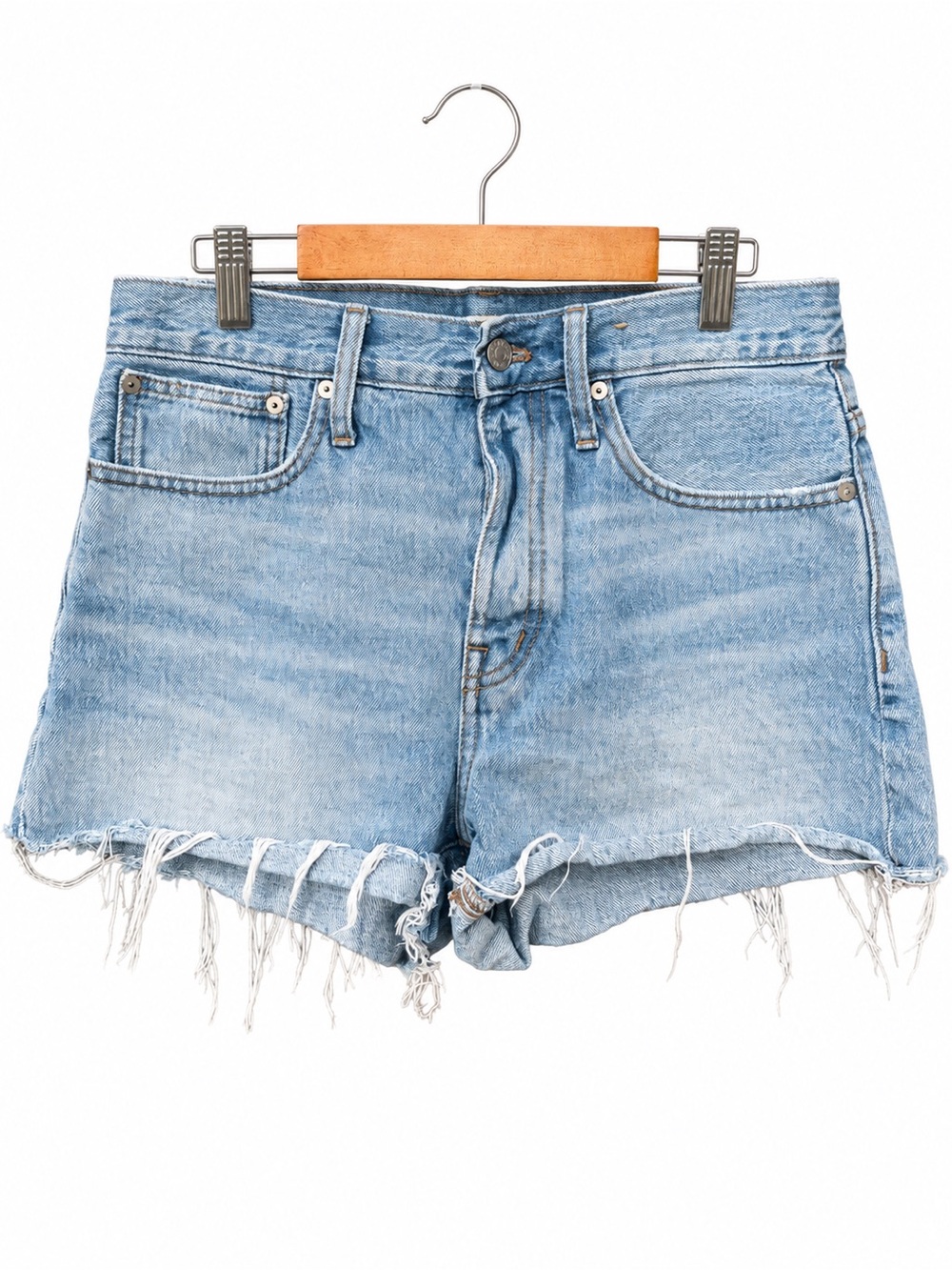 Madewell Blue Jean Denim Shorts Cutoff Relaxed Fit size 26